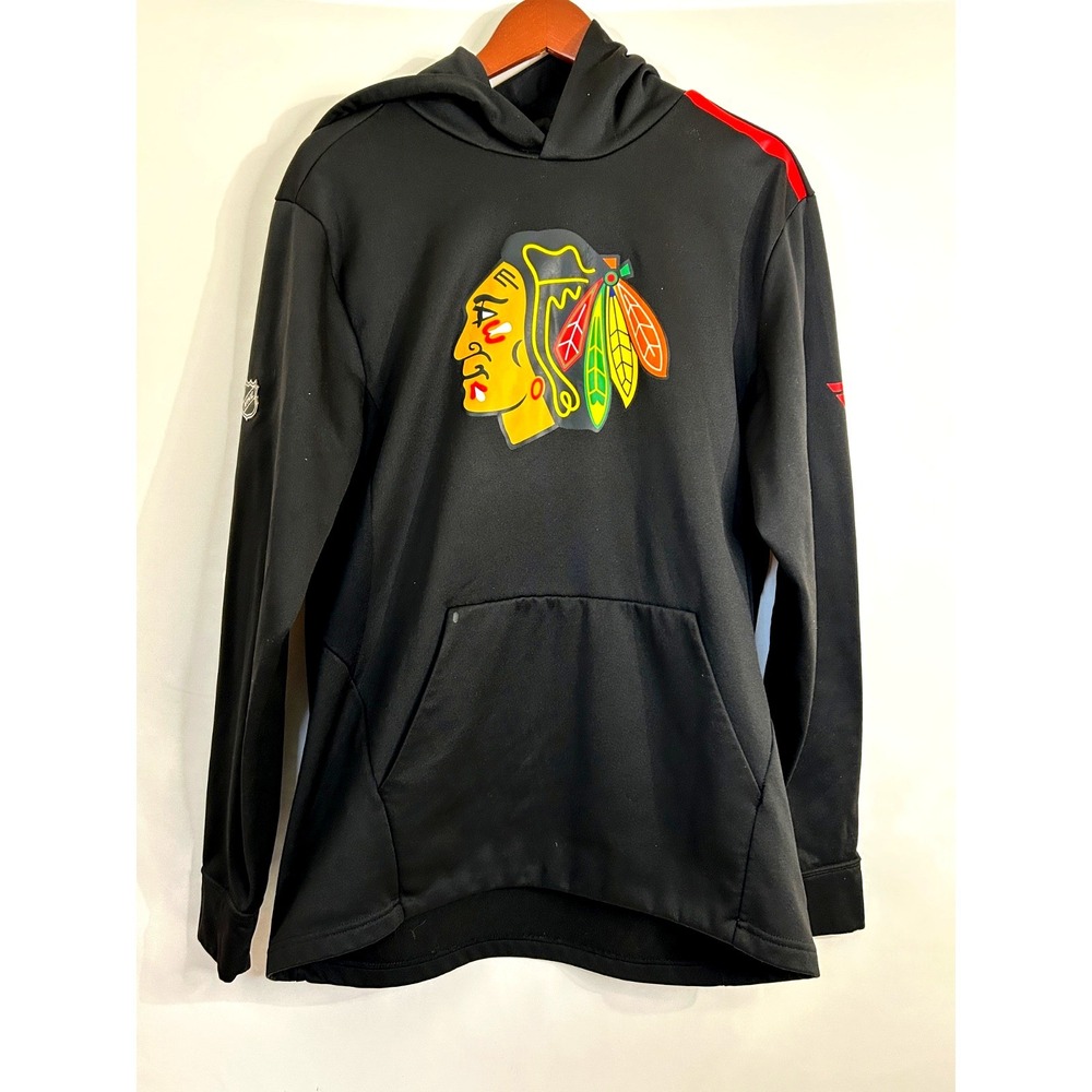NHL Chicago Blackhawks Fanatics Inside Line Fleece Pullover Hoodie Men's Sz L